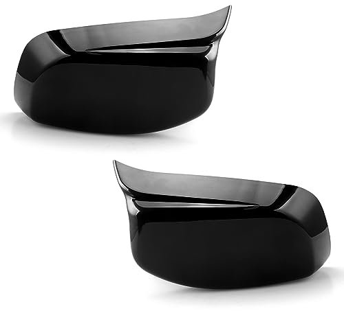 Asasytal Cubierta del Espejo Exterior del Automóvil, Espejo Retrovisor Adecuado Tapas de Plástico ABS, Compatible con BMW 6 series E63 E64 630ci 630i 5 series E60 E61 520i 523i, Negro Brillante,1 Par