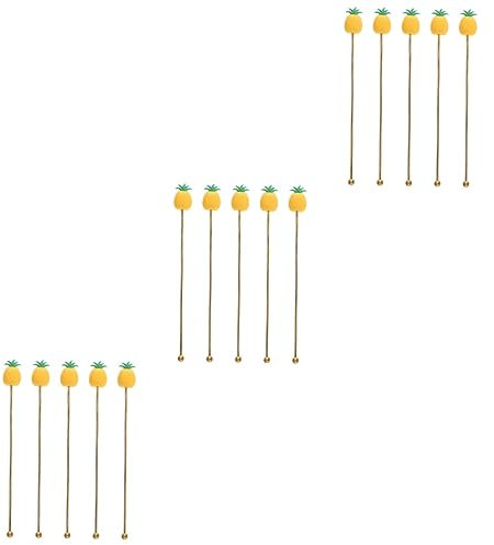 BESTonZON 15pcs Decorative Cocktail Sticks Household Stirrers Stirring Rods Bar Swizzle Sticks Mixing Rod