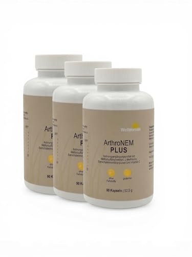 Wellpursan ArthroNem Plus - 3 x 90 Gelenkkapseln zur Unterstützung bei Arthrose & Gelenkschmerzen, Gelenk-Komplex mit MSM & Vitamin C, Nahrungsergänzung für Gelenke und Knorpel
