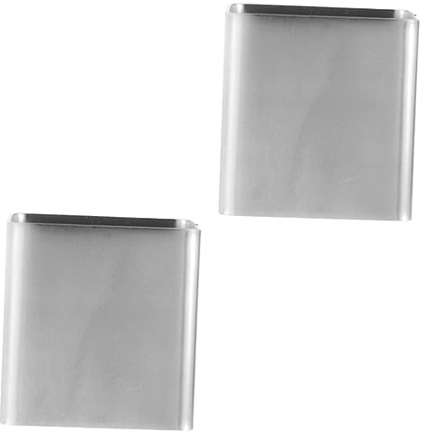 PRETYZOOM 2pcs Square Mousse Ring Stainless Steel Cake Ring Mousse Cutter for Baking Desserts Cake Tins for Baking Mould