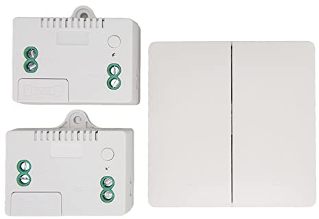 Kit D'Interrupteur de Lumière sans Fil Cinétique, Interrupteur Mural sans WiFi Nécessaire, Interrupteur Mural à Télécommande pour Lampe, Ventilateur de Plafond, Puissance élevée