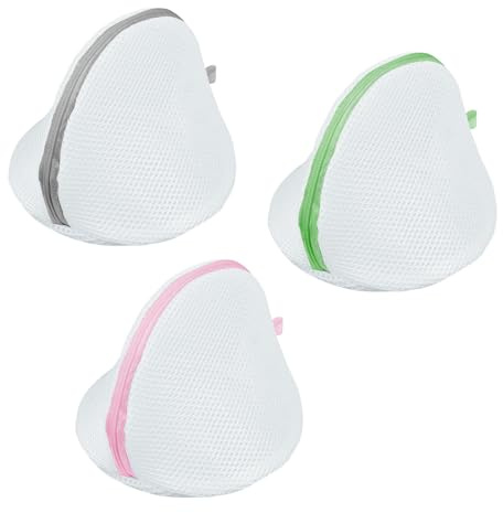 SSKHE 3 PCS Bh Waschbeutel für Waschmaschine, Wiederverwendbar Bh Netz für Waschmaschine, Reißverschluss Wäschenetz Bh