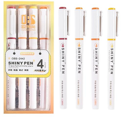 Glitzer-Textmarker - Glitzernde vielseitige Marker mit Schnelltrocknung | Sichere, geruchlose, niedliche Textmarker für Anfänger, Zeichnungen, Notizen, Kinder, Poster, Tagebücher, Mädchen, Kalender