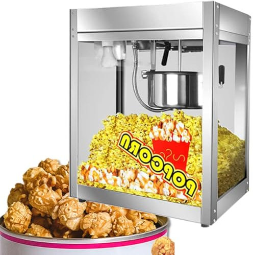 SACLMD Máquina de Palomitas Profesional de 1400W,Máquina de Palomitas pequeña,Palomitas de maíz comerciales,Máquina de Palomitas,Popper de encimera,220V