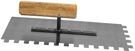 KITANDOVE Cazzuola Per Cemento in Acciaio Strumento Per Muratura E Cartongesso Con Manico in Legno Per Lavorazioni Con Cemento E Intonaco