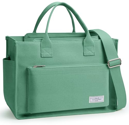KALIDI Shopper Tasche Damen Groß Arbeitstasche Handtasche Crossbody Bag | Canvas Damen Umhängetasche Tote Bag für Arbeit Büro Reisen Einkaufen Schule