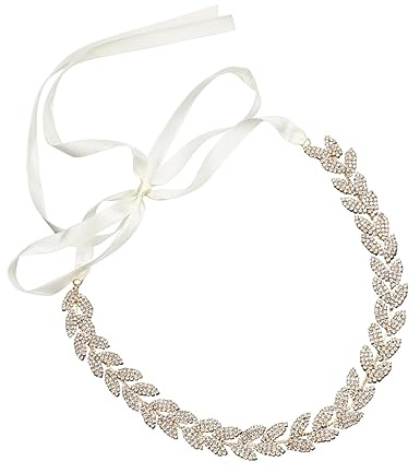 DEARMAMY cintura da sposa festa nuziale decorazioni per la doccia nuziale damigelle decorazioni matrimonio addobbi matrimonio cintura nuziale della sposa cintura per il matrimonio Golden