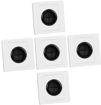 SHINEOFI 5pcs Wall Plate Cable Pass Through 31mm Rubber Grommet Cable Outlet Cover Plate for and Cord Hider