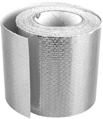 Ruban en aluminium pour la voiture - ruban adhésif en feuille en aluminium 50 mm × 10m | Températures élevées résistantes aux tuyaux d'échappement de voiture, changements, isolation thermique et