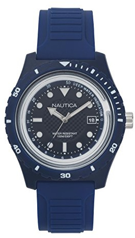 Nautica Reloj Analógico para Hombre de Cuarzo con Correa en Caucho NAPIBZ005