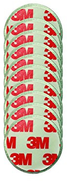Jeising Mini 10er Magnetpad Set zur Befestigung von Mini Rauchmeldern 3M Premium selbstklebend