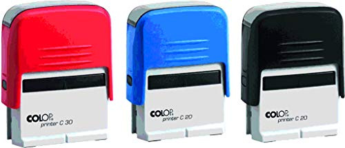Stämpel Printer Compact Pro 20 | med individuell textplatta/logotyp | textstämpel, adressstämpel, företagsstämpel, namnstämpel | 14 x 38 mm – 4 rader