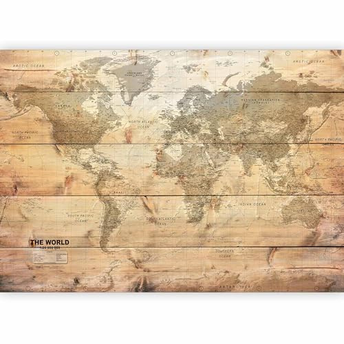 murando - Carta da Parati Adesiva Muro per Soggiorno, Mappa, 294x210 cm | Fotomurali Adesivi per Mobili, Stickers Murales, Decorazione da Muro XXL, Poster Giganti da Parete, Mondo, Produzione Europea