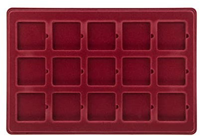 MC.Sammler Münzentableau Münztableau mit Schutzdeckel für 15 Münzen - 50mm x 50mm - Münzkoffer - Münzkassette - Verschiedene Varianten zur Auswahl