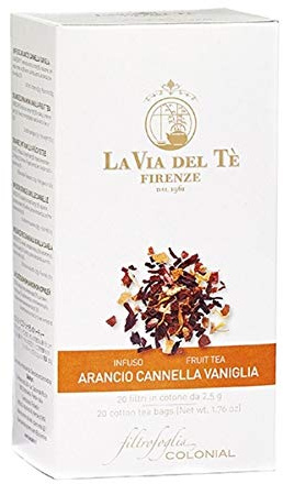 tè Infuso Fruit Tea Arancio Cannella Vaniglia la Via Firenze 20 filtri