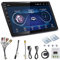 Autoradio Android Double Din avec Carplay sans Fil Android Auto, écran Tactile 10 Pouces, Prise en Charge de l'autoradio Bluetooth WiFi Navigation GPS Mirrorlink FM RAM1G ROM16G