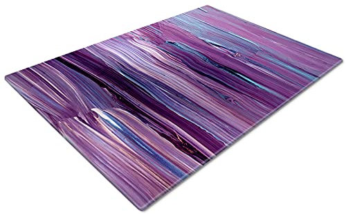 Glass Chopping Board | Kitchen Worktop Protector | Multifunctional Cutting Board | Work Top Savers | Extra Large Chopping Board | Purple Blue Black