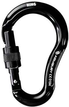 ARMBURY Climbing HMS Screw Lock Gate Carabiner - Heavy Duty Secured Screw Lock Gate Carabiner Ideal for Belay Devices Used in Climbing Abseiling/Rappelling Mountaineerin
