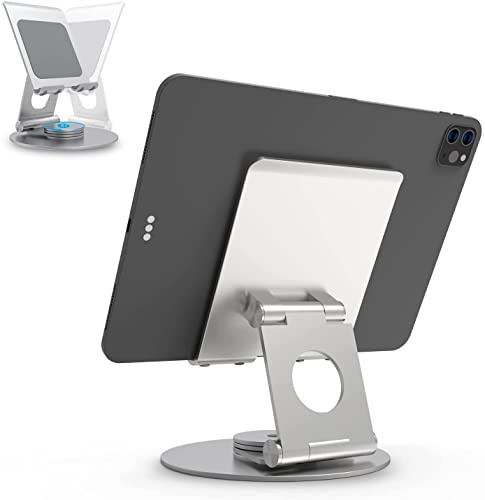AJ advancegin Tablet Ständer, iPad Halterung bis 13.5 Zoll | 360°Flexibel Schwenkbar, Aus Aluminium, klappbar, Kompakt für iPad Pro/Mini, kindle, bis 13.5 zoll