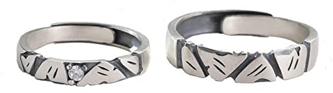 Aotiwe Verlobungsring Paar, Freundschaftsringe Beste Freundin Wolke Silber 925 Silber Geschenk Beste Freundin