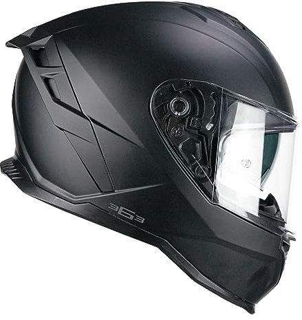 CGM Casco full face, 363A SHOT MONO Nero opaco, M (57-58cm)