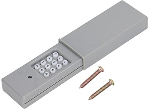 Tastiera Apriporta Tastiera Universale per Apriporta Garage Ingresso a 4 Cifre 2 Canali Tastierino di Sicurezza Senza Chiave Wireless per Ingresso Facile Grigio