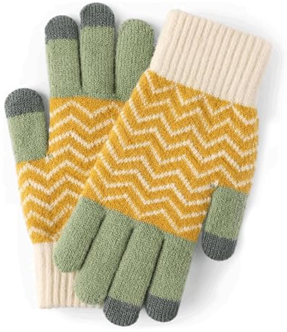 BKEKM Winterhandschuhe rutschfeste Strickhandschuhe Bunte Paar Fäustlinge Handschuhe Gepolsterte Fahrradhandschuhe Strickhandschuhe 1 Paar Thermohandschuh