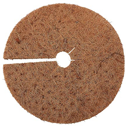 Coconut Fibers Tree Mulch Ring Mat Round Coconut Palm Grass Mats Coconut Coir Discs as Winter Plant Protection Ring Thick Durable Moisturization Tree Protector Mat for Nurseries Gardens (40cm 10pcs)