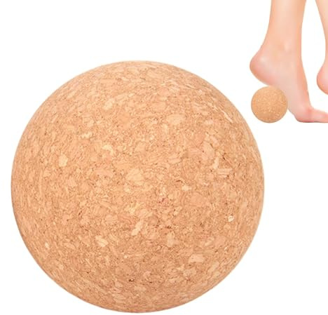 Kork Massageball | Yoga Ball Kork Faszienball Korkball Tragbarer Fitness Massageball | Korkball Roller für Muskelverspannungen, Tiefengewebeentlastung | Yoga Tiefengewebemassage für Fitnessstudio