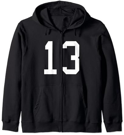 Nummer 13 Rückendesign Fußballtraining Kapuzenjacke