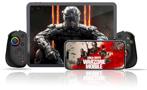 Joso Game Controller for iPad, Tablet (13), D8 Pro Bluetooth Controller for iPhone/Android/Switch/PS4 with 2 Programmable Buttons/Hall Effect Joysticks/Hall Trigger, Cloud Gaming/Streaming, Emulators