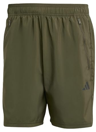 Adidas Hombre Train Essentials Woven Training Shorts, Night Cargo/Black, L 9 Inch