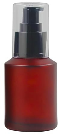 Flacon pompe vide en verre rouge rose givré 60 ml pour émulsion, crème, maquillage, fond de teint, flacons distributeurs de flacons de rangement