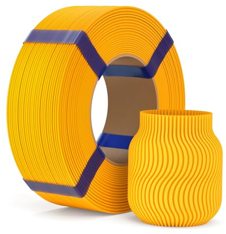 ELEGOO PLA Basic Refill Filament 1.75mm Sonnenblumengelb 1kg, 3D Druck Filament ohne Spule, Hohe Durchmessergenauigkeit, Passend für die Meisten Wiederverwendbaren Spulen