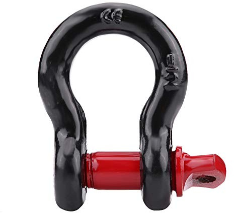 Ausla Steel D Ring Shackle, 2 Ton Recovery Mount for UTV ATV, Towing Strap Snatch Block Tree Saver