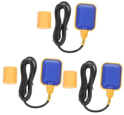 SHINEOFI 3 pièces Interrupteur à Flotteur Câble pour Réservoir Eau et Pompe de Puisard Régulateur Automatique de pour Système Septique et Arrosage