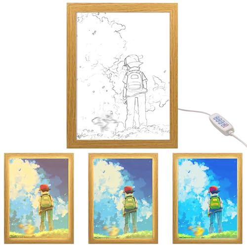MeYuxg Anime Beleuchteter Bilderrahmen, Anime LED Box, Kreative LED Bilderrahmen, Japanische Lampe für Wohnzimmern, Schlafzimmern, Cafés und Kinderzimmer (1)