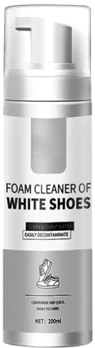Mnozreo Nettoyant pour Chaussures Blanc Ready Foam,200ML,1PC,Kit Nettoyage Chaussure Élimine la Saleté et les Taches,Adapté aux Chaussures en Toile,Cuir,Tricot