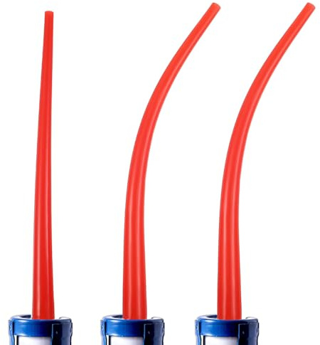 TEHAUX 3 Pack Caulking Nozzle Tips Extra Long Caulk Extension Nozzle for Sealant Precision Glue Applicator for Windows Doors Gaps Tiles and Flooring DIY Repairs