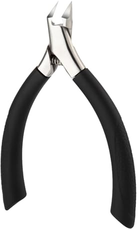 Nagelzange, Gerade Klinge, Geeignet Für Eingewachsene Zehen- Und Fingernägel, Aus Edelstahl, Scharfe Spitze, Nagelzangen Für Fußnägel Profi, Nagelknipser Für Dicke Zehennägel (Schwarz)