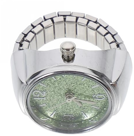 DOITOOL Modische Quarz Fingeruhr aus Zinklegierung Elastischer Digitaler Ringuhr mit Praktischem Gebrauch und Stilvollem Design für Damen und Herren als Geschenk Zufällige Farbe