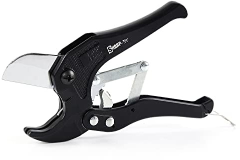 Sharp-tec PVC Pipe Cutter 3-42mm, Heavy Duty Ratchet Plastic Pipe Cutting Tool, for Cutting 42mm OD PEX, PVC and PPR Hoses, Tube Cutter Slice for Plumbing and DIY