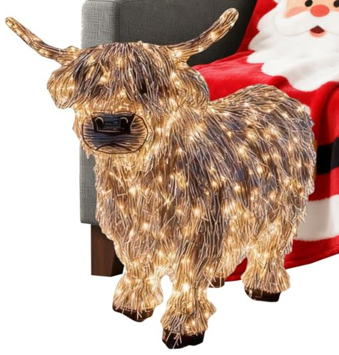 Figura de - Lámpara 3D de resina de 11 pulgadas | Decoración de jardín al aire libre con construcción duradera y diseño elegante, perfecta para patio, césped, granja, Navidad, Display D