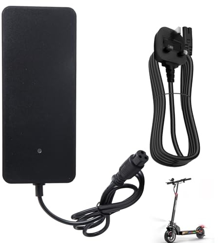 54.6V 2A Electric Scooter Charger, Compatibility with Kugoo M4/M4 Pro/Hitway H5/H5 Pro/UrbanGlide/JOYOR/Speedway/Urbetter/Kaabo for 48V Lithium Battery Charger Hoverboard, 3-Pin 12mmConnector