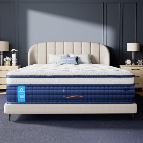 HOMRELEXA Matratze 120x200 H3 26cm hoch, Gel Memory Schaum Taschenfederkern Matratze, Ergonomische 7 Zonen Orthopädische Hybrid Matratze mit Randverstärkung, Öko-Tex & CertiPUR Zertifiziert