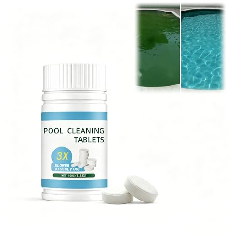 Pool Cleaning Tablets, 2026 Multifunction Compresse Effervescenti,per Piscina, Toilette, Jacuzzi, Spa, 100g