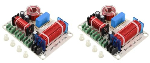 Tuminfar 2X Diviseur de Fréquence de Haut-Parleur à 3 Voies 300W Répartiteur de Fréquence de Filtre Croisé HiFi pour la Modification de Haut-Parleur à Domicile Bricolage