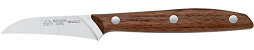 DUE CIGNI - Linea 1896 - Spelucchino Curvo CM 7 - Lama in Acciaio INOX 4116 e Manico in Legno di Noce