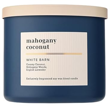 Bath & Body Works 3-Wick Candle, Mahogany Coconut Candle, Strong Throw, Long-Lasting Burn Up to 45 Hours, Exclusively Fragranced Soy Wax Blend, 14.5 oz - 1 Pack