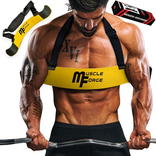 MuscleForge Bizeps-Trainer Arm Blaster, Bizeps Isolator für eine optimale Isolierung der Bizeps und Armmuskeln, Bizeps Blaster für Bodybuilding & Kraftsport